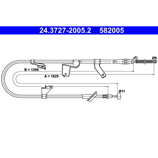 24.3727-2005.2 - Cable, parking brake 