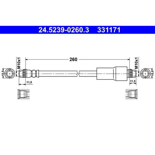 24.5239-0260.3 - Bromsslang 