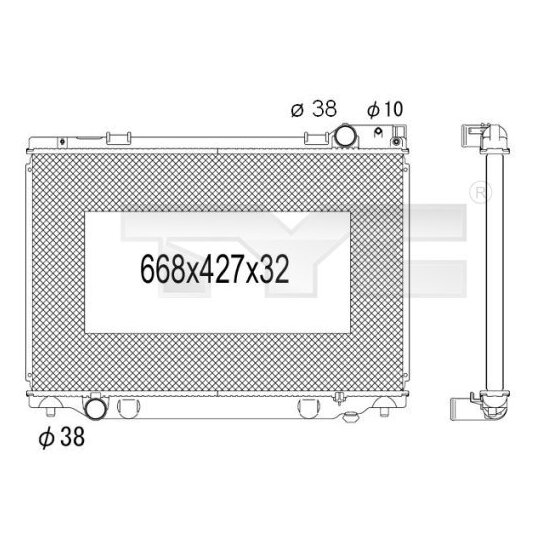 736-1031 - Radiator, engine cooling 