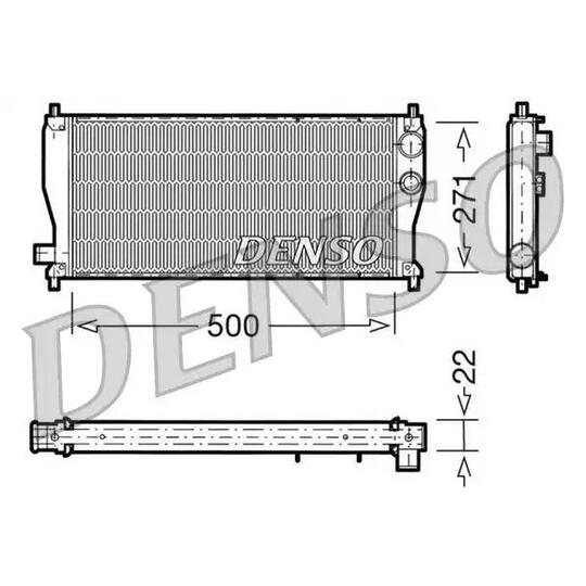 DRM03011 - Radiaator, mootorijahutus 