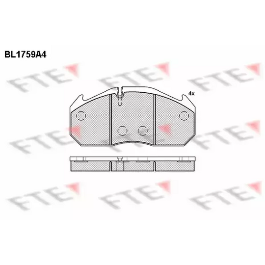 BL1759A4 - Brake Pad Set, disc brake 
