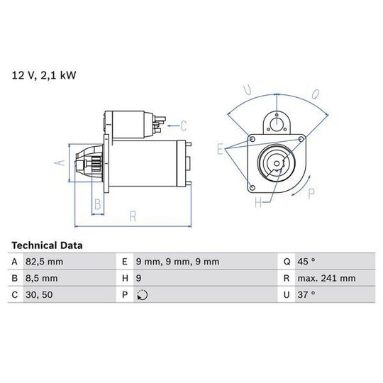 0 986 018 900 - Startmotor 