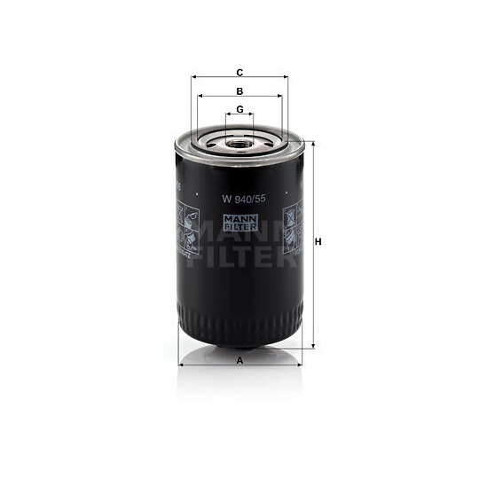 W 940/55 - Oil filter 