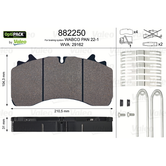 882250 - Brake Pad Set, disc brake 