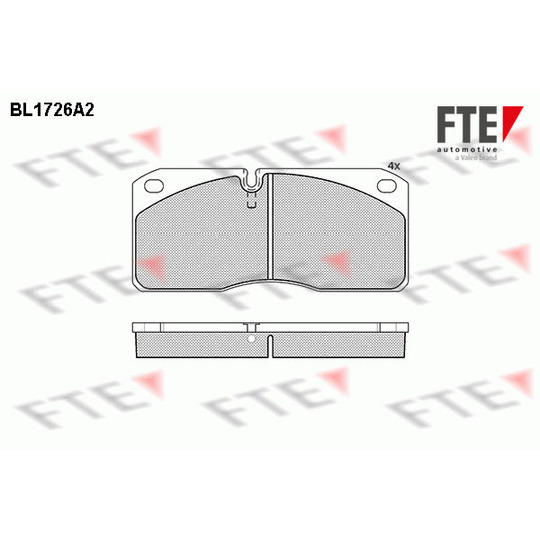 BL1726A2 - Brake Pad Set, disc brake 