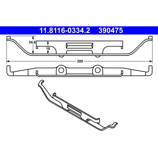 11.8116-0334.2 - Spring, brake caliper 