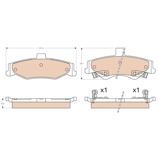 GDB3570 - Brake Pad Set, disc brake 