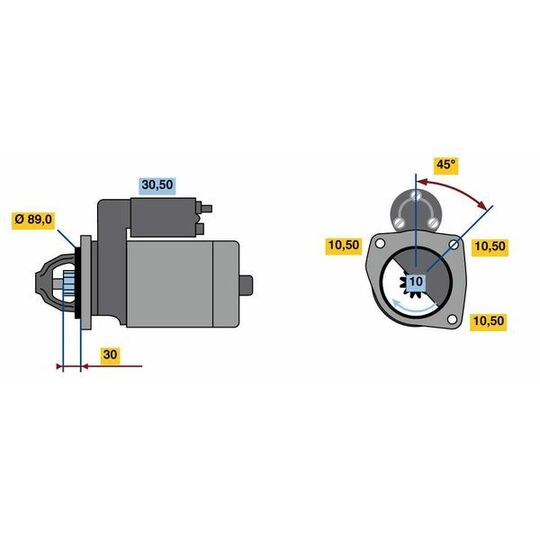 0 001 263 020 - Startmotor 