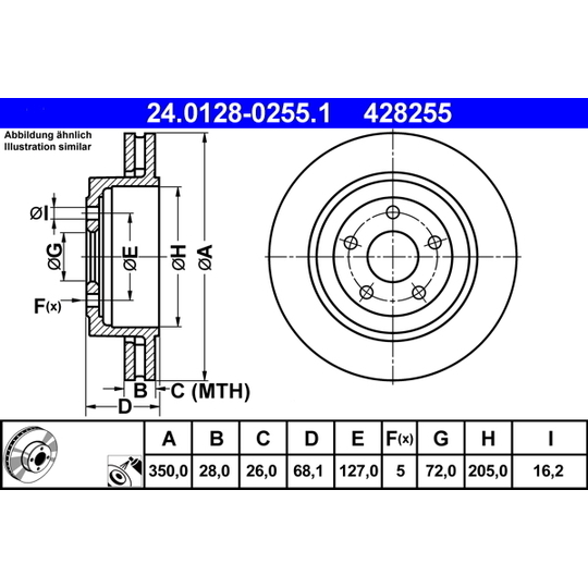 24.0128-0255.1 - Brake Disc 