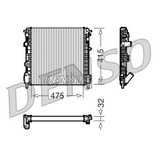 DRM23014 - Radiaator, mootorijahutus 