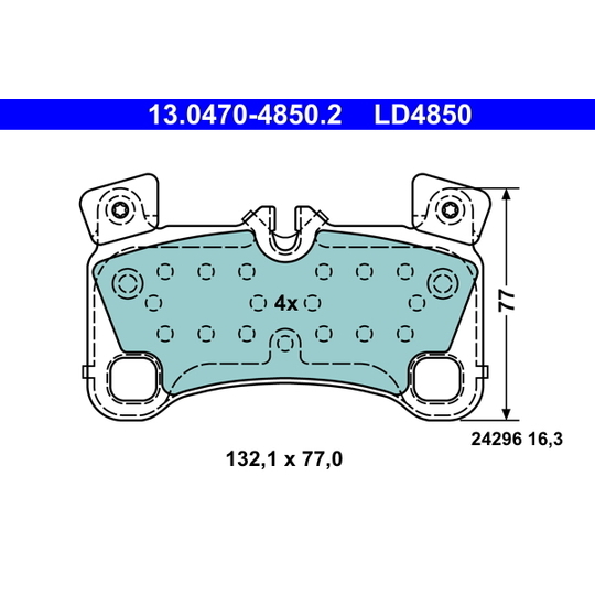 13.0470-4850.2 - Brake Pad Set, disc brake 