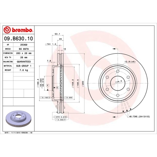 09.B630.10 - Bromsskiva 