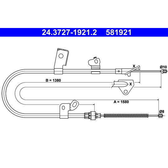 24.3727-1921.2 - Cable, parking brake 