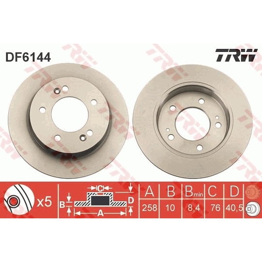 DF6144 - Brake Disc 