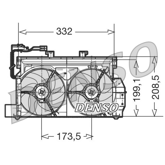 DER07001 - Tuuletin, moottorin jäähdytys 