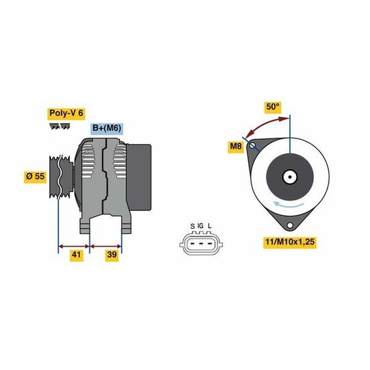 0 986 049 490 - Alternator 