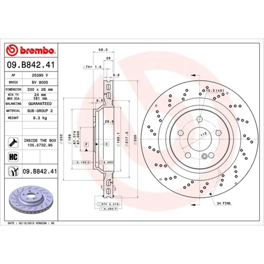 09.B842.41 - Brake Disc 