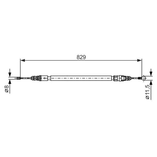 1 987 482 372 - Cable, parking brake 