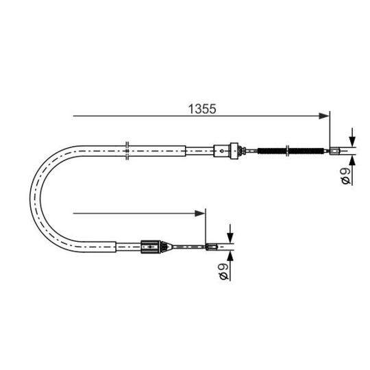 1 987 477 644 - Cable, parking brake 