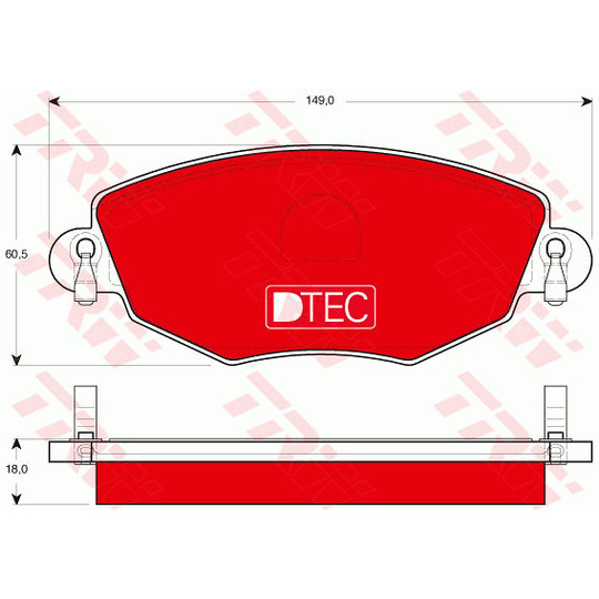 GDB1434DTE - Brake Pad Set, disc brake 