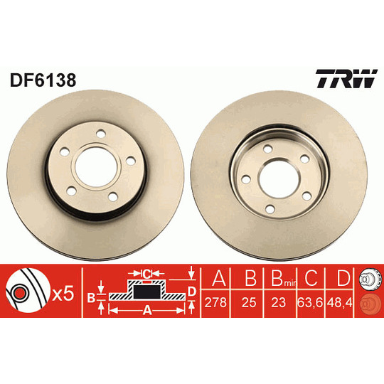 DF6138 - Bromsskiva 