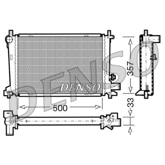 DRM10039 - Radiaator, mootorijahutus 