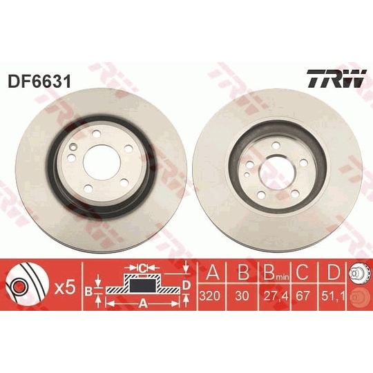 DF6631 - Brake Disc 