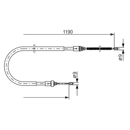 1 987 477 650 - Cable, parking brake 