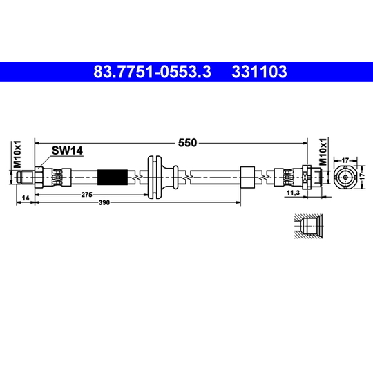 83.7751-0553.3 - Brake Hose 