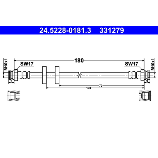 24.5228-0181.3 - Brake Hose 