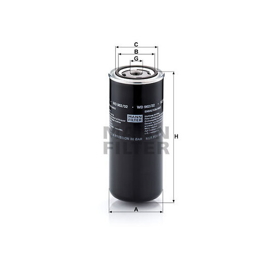 WD 962/32 - Oil filter 