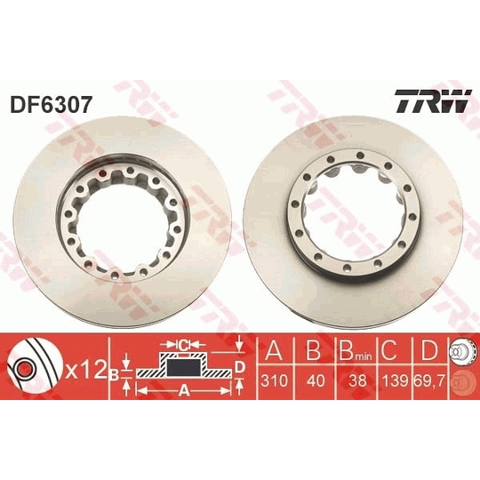 DF6307S - Brake Disc 