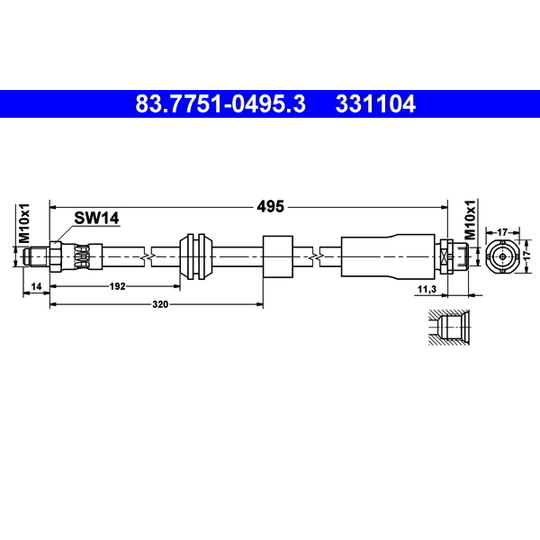 83.7751-0495.3 - Brake Hose 