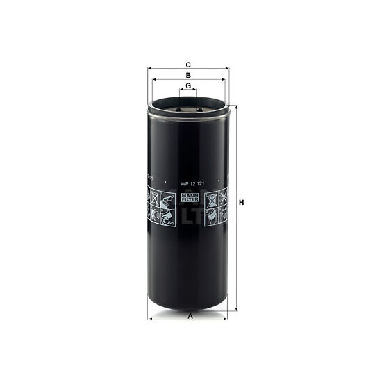 WP 12 121 - Oil filter 