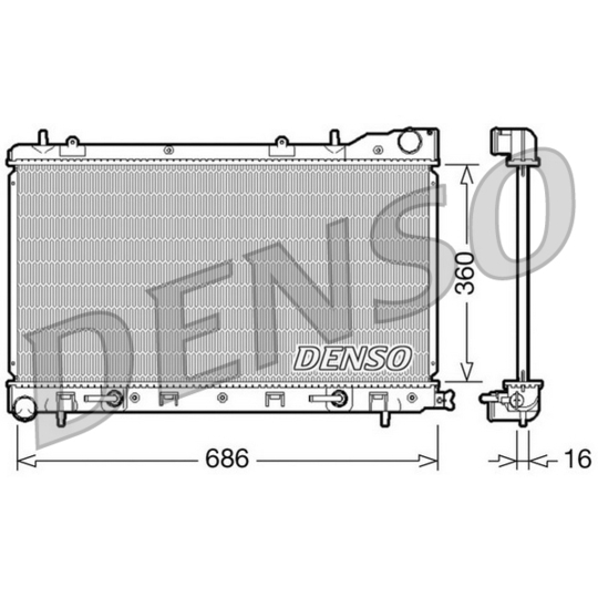 DRM36001 - Radiator, engine cooling 