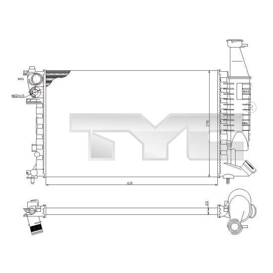 705-0069 - Radiator, engine cooling 