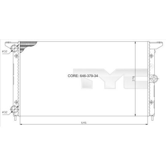 737-0014 - Radiator, engine cooling 