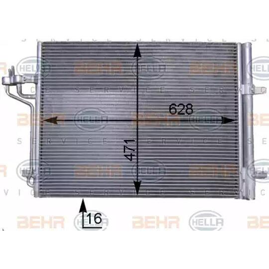 8FC 351 343-191 - Condenser, air conditioning 