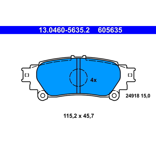 13.0460-5635.2 - Brake Pad Set, disc brake 