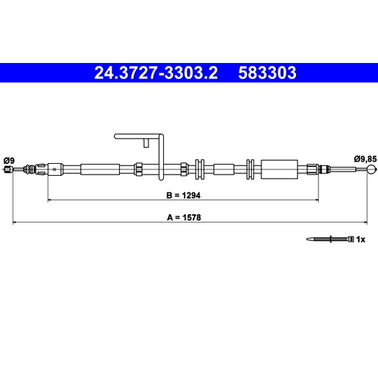 24.3727-3303.2 - Cable, parking brake 