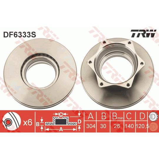 DF6333S - Brake Disc 