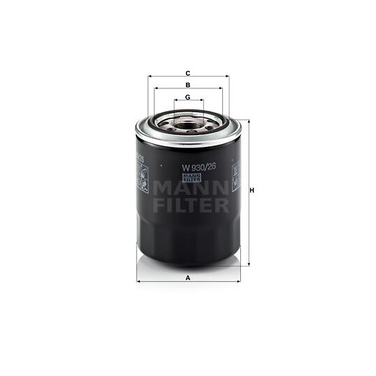 W 930/26 - Oil filter 