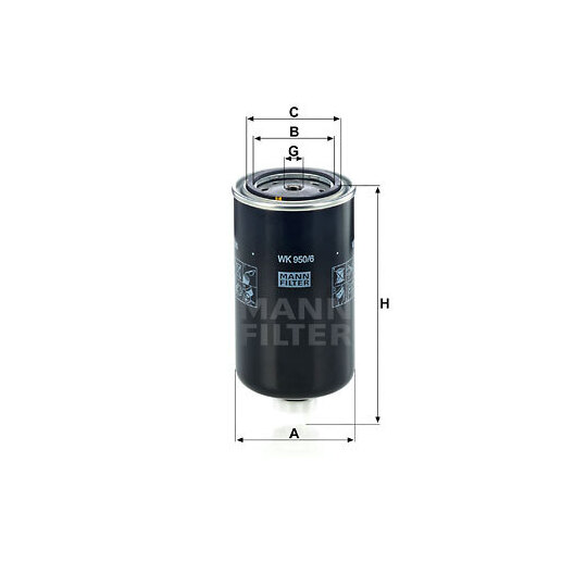 WK 950/6 - Fuel filter 