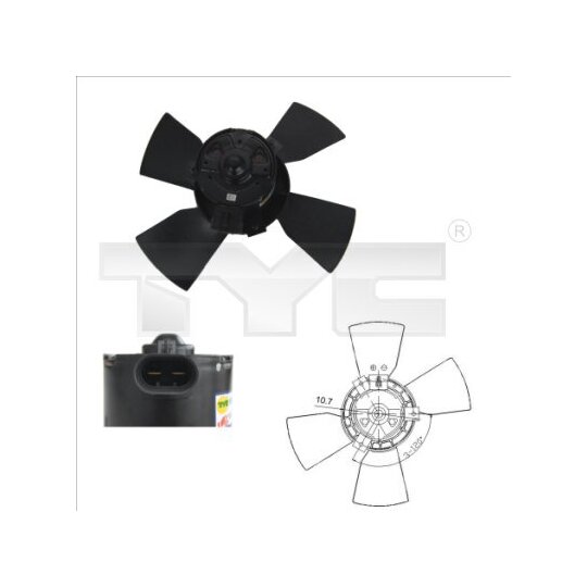 825-0015 - Fan, radiator 