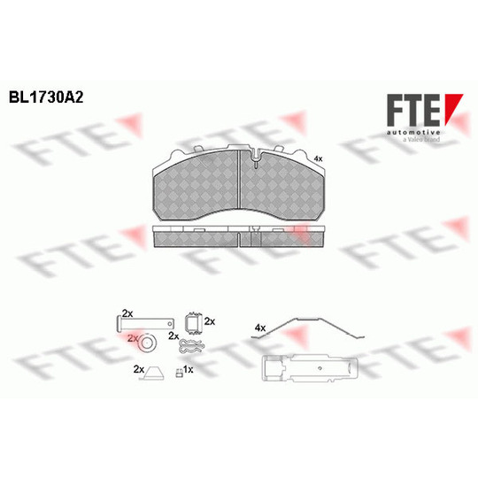 BL1730A2 - Brake Pad Set, disc brake 