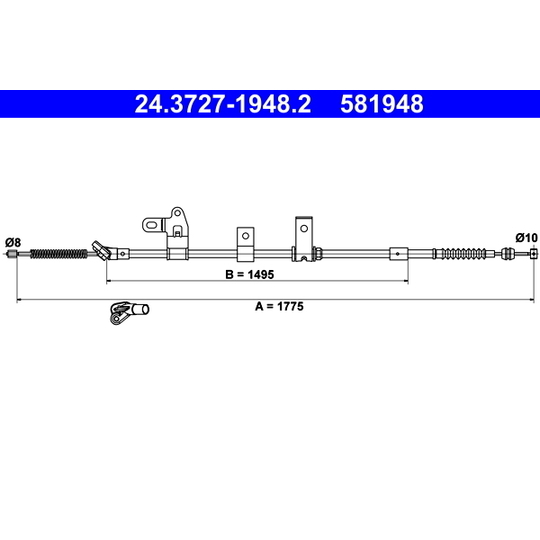 24.3727-1948.2 - Cable, parking brake 