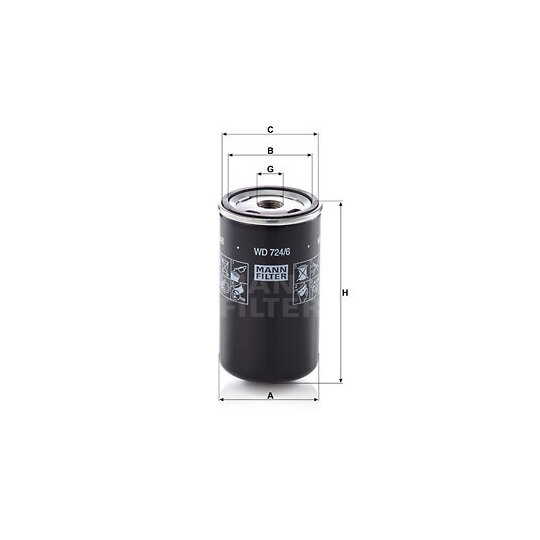WD 724/6 - Filter, operating hydraulics 