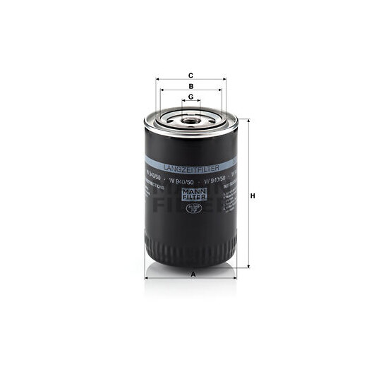 W 940/50 - Oil filter 
