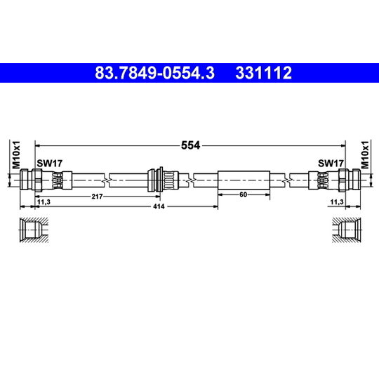 83.7849-0554.3 - Bromsslang 