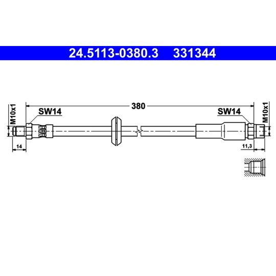 24.5113-0380.3 - Brake Hose 